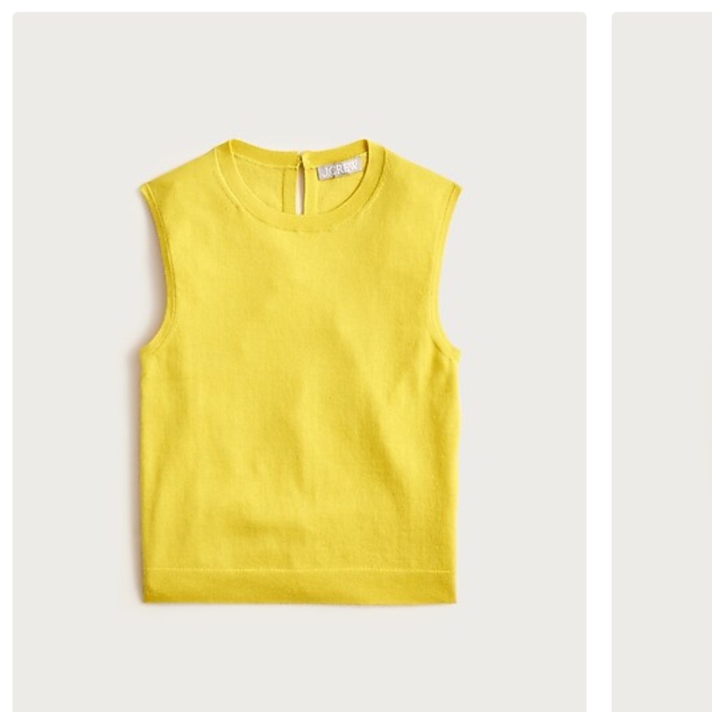 J. Crew Featherweight cashmere-blend cropped sweater shell, Size S
